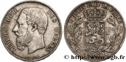 BELGIQUE 5 Francs Léopold II 1870 
