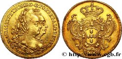 BRÉSIL - MARIE Ire et PIERRE III Peça ou 6400 Reis 1780 Rio de Janeiro TTB+ 