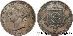 ISLA DE JERSEY 1/13 Shilling Reine Victoria / armes du Baillage de Jersey 1866 