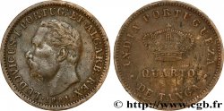 PORTUGUESE INDIA 1/4 Tanga Louis Ier 1881 