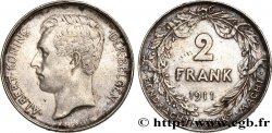 BELGIQUE 2 Frank (Francs) Albert Ier légende flamande 1911 Bruxelles