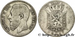 BÉLGICA 2 Francs Léopold II légende française 1867 
