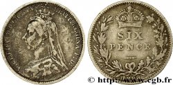 VEREINIGTEN KÖNIGREICH 6 Pence Victoria buste du jubilé 1888 