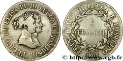 ITALIE - LUCQUES ET PIOMBINO 5 Franchi - Moyens bustes 1805 Florence