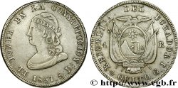 ÉQUATEUR 4 Reales 1857 Quito