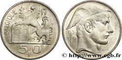 BELGIUM 50 Francs lion posé sur les tables de la loi / Mercure légende flamande 1948 