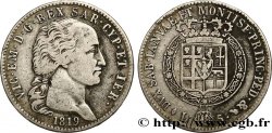 ITALIA - REINO DE CERDEÑA 5 Lire Victor Emmanuel I 1819 Turin