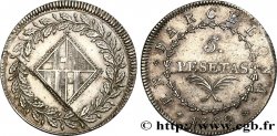 ESPAGNE - OCCUPATION FRANÇAISE DE BARCELONE 5 Pesetas 1809 Barcelone TTB+/TTB 