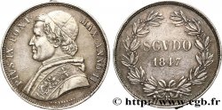 VATICAN ET ÉTATS PONTIFICAUX Scudo Pie IX an II 1847 Bologne TTB 