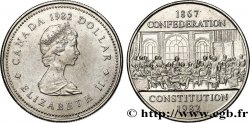 CANADA 1 Dollar Elisabeth II / 125e anniversaire de la Confédération 1982 
