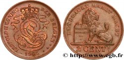 BELGIEN 2 Centimes lion monogramme de Léopold II légende flamande 1905 