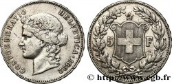 SWITZERLAND 5 Francs Helvetia 1892 Berne