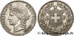 SUISSE 5 Francs Helvetia 1908 Berne TTB 