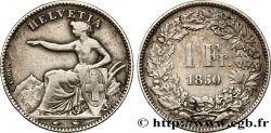 SWITZERLAND 1 Franc Helvetia assise 1850 Paris