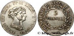 ITALIA - PRINCIPADO DE LUCCA Y PIOMBINO - FELICE BACCIOCHI Y ELISA BONAPARTE 5 Franchi, bustes moyens 1806 Florence