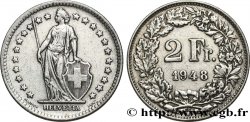 SUISSE 2 Francs Helvetia 1948 Berne