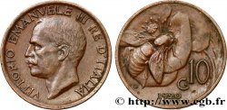 ITALIE 10 Centesimi Victor Emmanuel III / abeille 1920 Rome - R