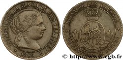 ESPAÑA 2 1/2 Centimos de Escudo Isabelle II 1868 Oeschger Mesdach & CO