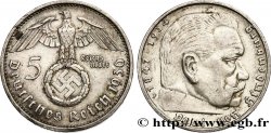 GERMANY 5 Reichsmark Maréchal Paul von Hindenburg 1936 Stuttgart - F