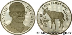 ZAÏRE 5 Zaires Proof Maréchal Mobutu 1975  SPL 