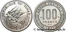 TSCHAD Essai de 100 Francs type “Banque Centrale”, antilopes 1971 Paris