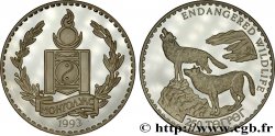 MONGOLIA 250 Tugrik Proof Loups 1993 