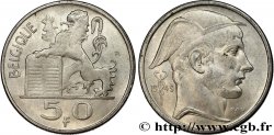 BÉLGICA 50 Francs Mercure, légende française 1949 