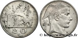 BELGIQUE 20 Francs Mercure, légende flamande 1953 