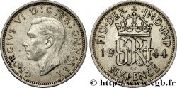 REINO UNIDO 6 Pence Georges VI 1944 