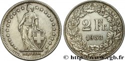 SCHWEIZ 2 Francs Helvetia 1953 Berne - B