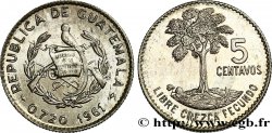 GUATEMALA 5 Centavos emblème au quetzal 1961 