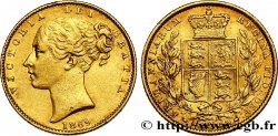 INVESTMENT GOLD Souverain Victoria buste jeune  1869 Londres