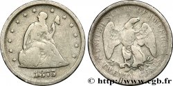 ÉTATS-UNIS D&nbsp;AMÉRIQUE 1/4 Dollar “Seated Liberty” 1875 San Francisco