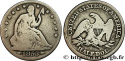 ÉTATS-UNIS D AMÉRIQUE 1/2 Dollar type Liberté assise 1853 Philadelphie