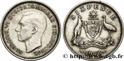 AUSTRALIA 6 Pence Georges VI 1946 Melbourne