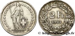 SUISSE 2 Francs Helvetia 1943 Berne