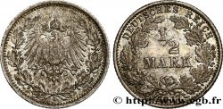 GERMANY 1/2 Mark Empire aigle impérial 1917 Karlsruhe