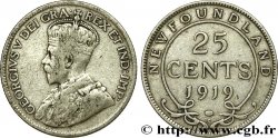 TERRE-NEUVE 25 Cents Geroges V 1919 Ottawa