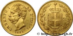 INVESTMENT GOLD 20 Lire Umberto Ier 1882 Rome