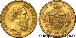 INVESTMENT GOLD 20 Francs Léopold II 1871 Bruxelles