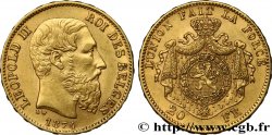 INVESTMENT GOLD 20 Francs Léopold II 1874 Bruxelles