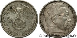 GERMANY 2 Reichsmark aigle surmontant une swastika / Maréchal Paul von Hindenburg 1939 Berlin