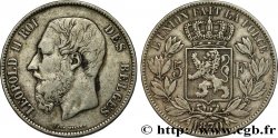 BELGIQUE 5 Francs Léopold II 1870 