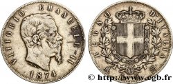 ITALIE 5 Lire Victor Emmanuel II 1874 Milan