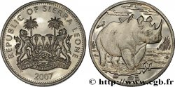 SIERRA LEONE 1 Dollar Proof rhinocéros 2007 