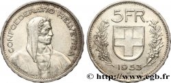 SUIZA 5 Francs Berger 1953 Berne