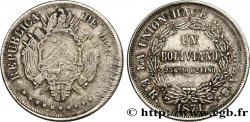 BOLIVIA 1 Boliviano 1871 Potosi VF/XF 