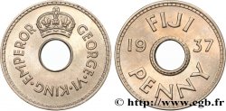 FIJI 1 Penny frappe au nom du roi Georges VI 1937 