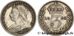 ROYAUME-UNI 3 Pence Victoria “Old Head” 1895 