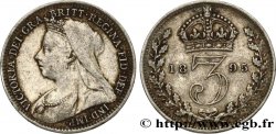 REINO UNIDO 3 Pence Victoria “Old Head” 1895 
